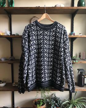 patterned cotton sweater