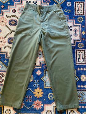 70s OG 107 Green High Waisted Army Pants