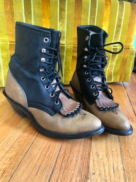Vintage Two Tone Packer Boots