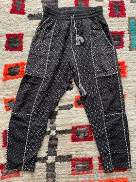 Embroidered dot pants