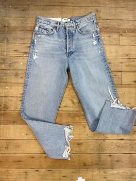 90s Crop Mid Rise Loose Straight