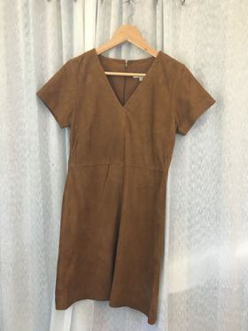 Suede Leather Shift Dress