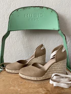 Camilla lace up wedge espadrille