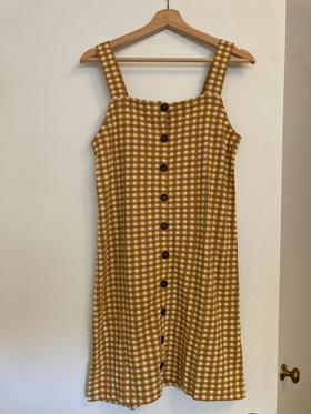 Jacquard Button-Front Mini Dress