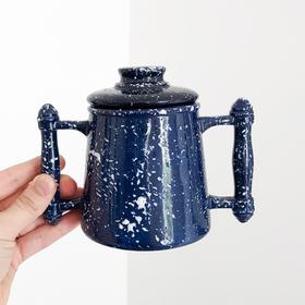 Speckled Double Handle Canister