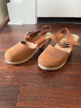 Brown Oiled Clogs