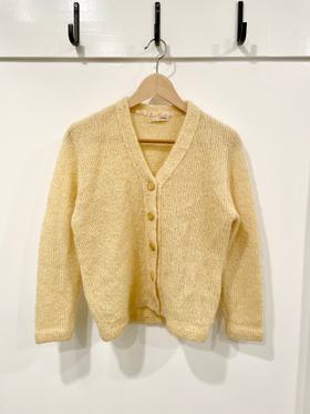 Vintage Yellow Cardigan Sweater