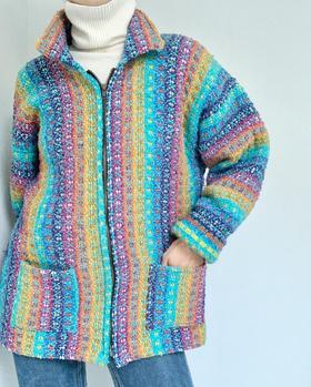 90s Ecuadorian rainbow knit