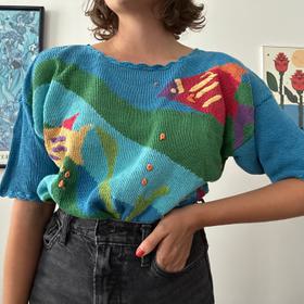 Fish Knit Sweater tee