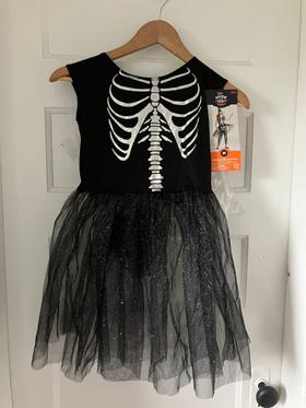 skeleton in a tutu