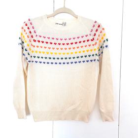 knit works rainbow heart sweater