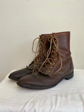 Lace-Up Kiltie Roper Boots