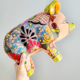 Judgy Piggy Handpainted Terracotta Bank