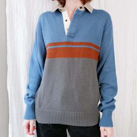 90s striped colorblocked pullover