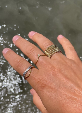 Spotted Gold River Ring