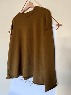 Chartreuse-brown sweatshirt
