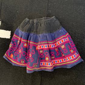 Vintage embroidered circle skirt
