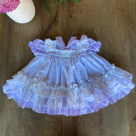 Vintage lavender tiered lace dress
