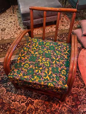1950's bamboo rattan lounge chair