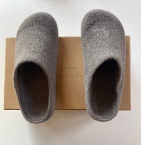 New brushed mono mules in char