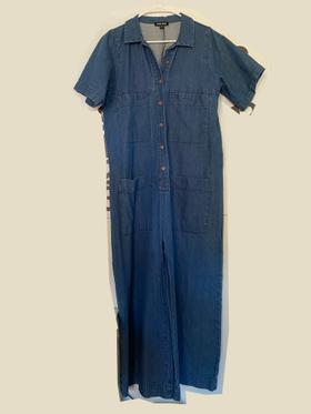Mabel Coverall, Washed Denim