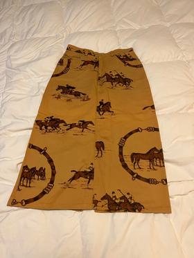 Vintage 80’s Equestrian Print Skirt