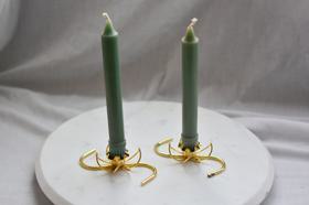 Vintage golden candle holders