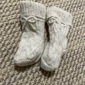 Cashmere baby bootie socks