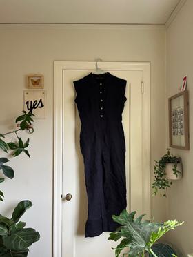 Black Linen Jumpsuit