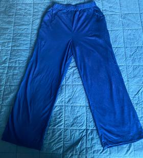 Bright Cobalt Wool Knit Pants