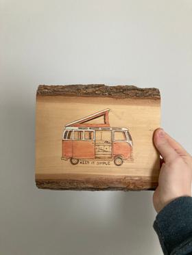 Keep It Simple Wood-Burned Art