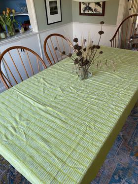 Lime Patterned Tablecloth