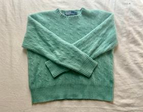 Plush cable knit sweater