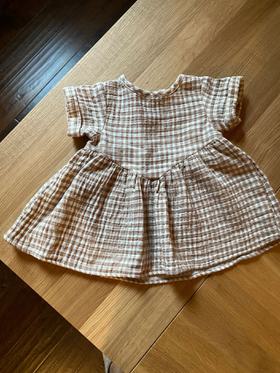 Brielle Dress Cocoa Gingham