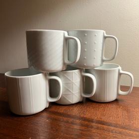 Shell Line Mug Cups - Set of 5