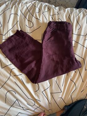 Cropped linen pants