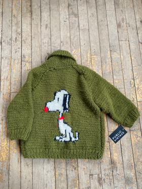 Vintage Cowichan Snoopy Sweater