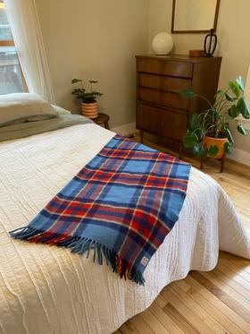 Vintage Plaid Wool Blanket
