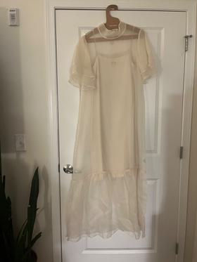 Barre Dress - Ivory (with slip!)