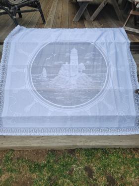 Lace Lighthouse Shower Curtain
