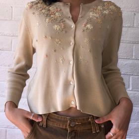 Embroidered floral cardigan
