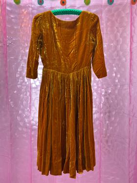 1960's velvet swing dress