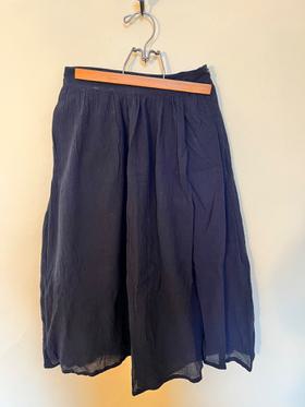 Navy Gauze Skirt