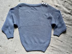Cotton silk button shoulder knit