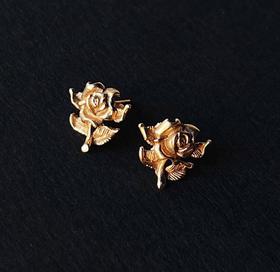 14k gold floral earrings