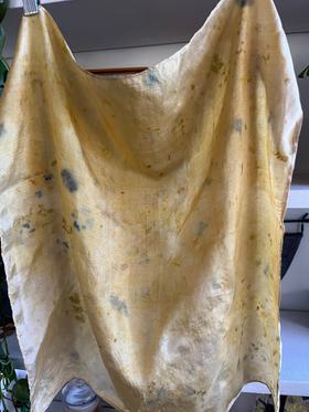 Silk botanical dyed hanky