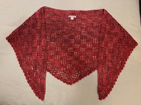 Lattice crocheted shawl
