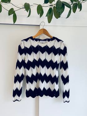 Zig-Zag Cotton Sweater