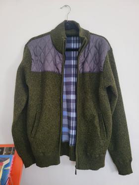 Knit Cardigan zip with fleece lining