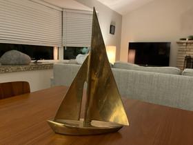 Vintage Solid Brass Sailboat